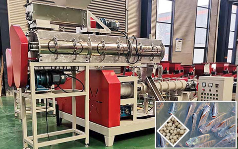 floating fish feed extruder machine